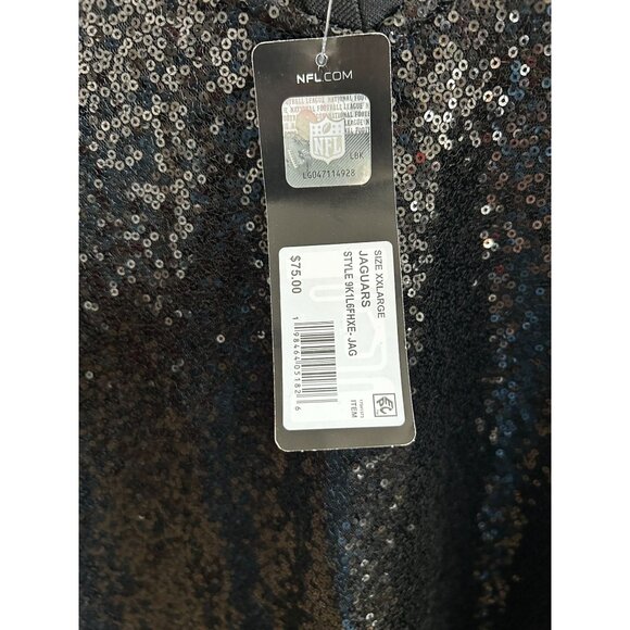 NEW with tags Women's XXL NFL Jacksonville Jaguars Sequin Sparkly NFL Apparel MS - Picture 3 of 3